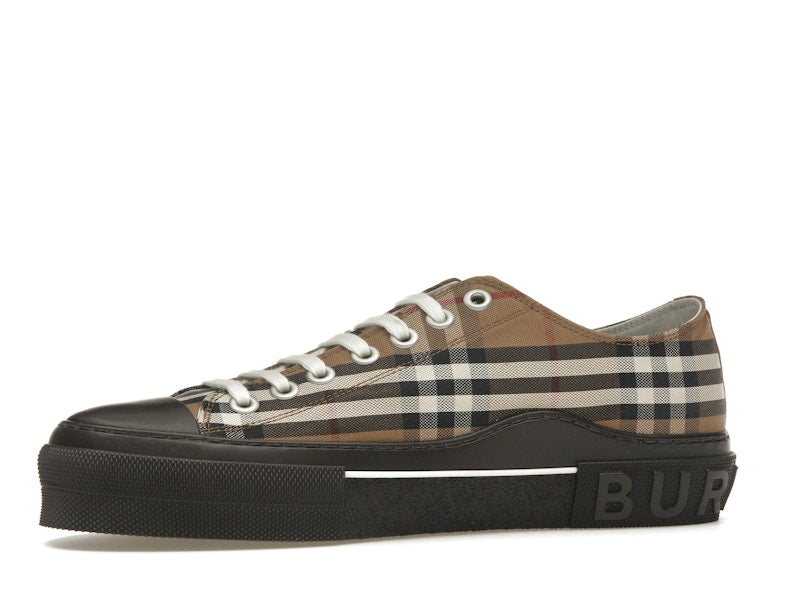 Burberry Vintage Check Lace-Up Sneaker Beige Brown