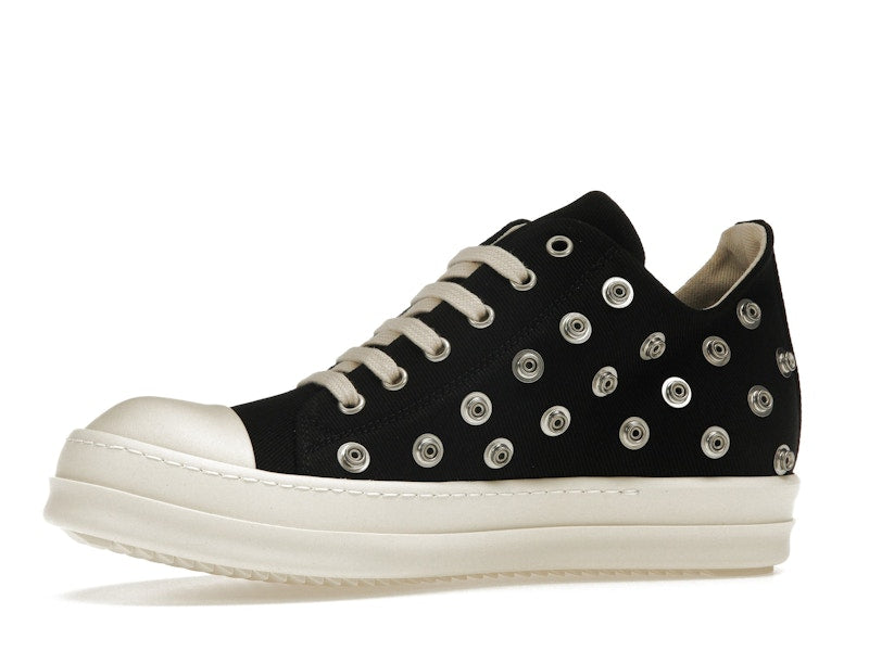 Rick Owens DRKSHDW Low Sneaks Eyelet Black Milk