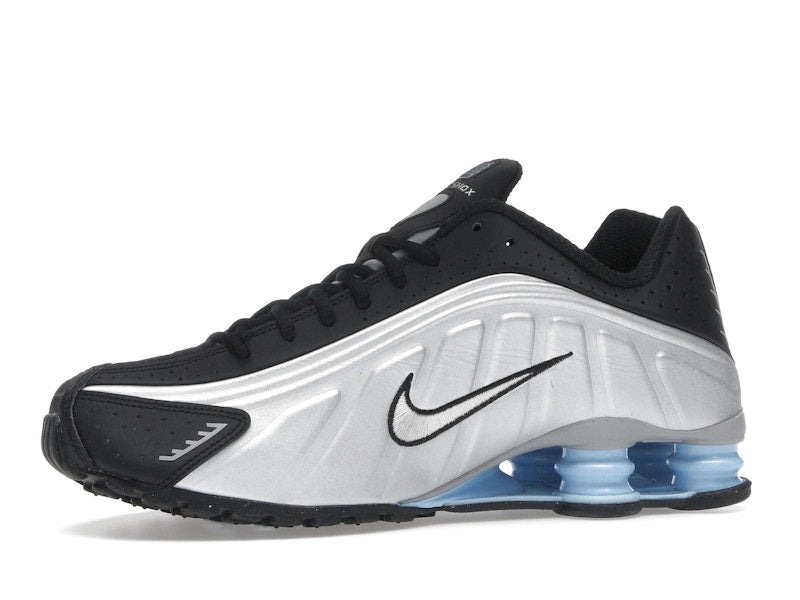Nike Shox R4 Metallic Silver Black Psychic Blue