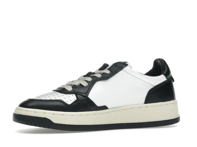 Autry Medalist Leather Low White Black (Women's)