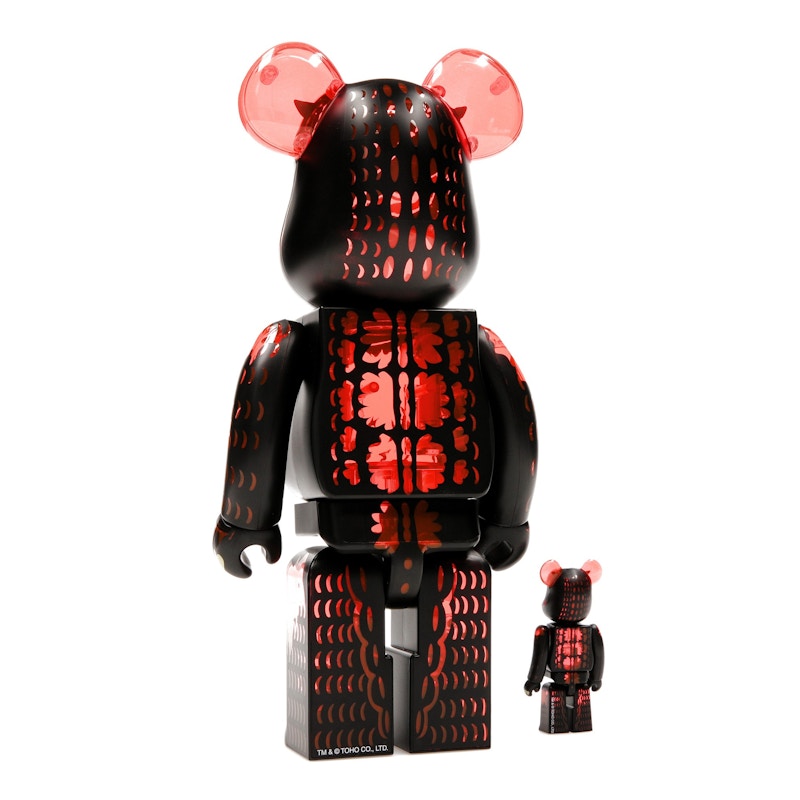 Bearbrick Godzilla VS Destoroyah version Godzilla (Meltdown) 100% & 400% Set Clear Orange Ver.