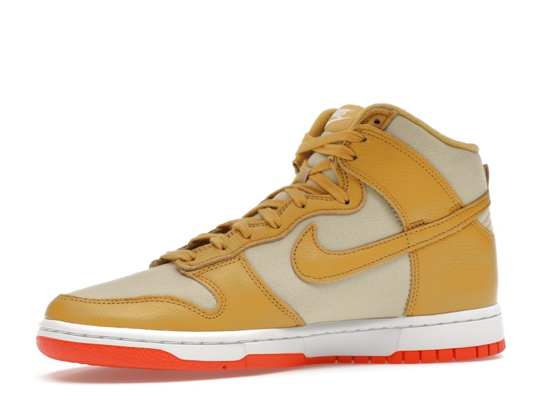 Nike Dunk High Wheat Gold Safety Orange