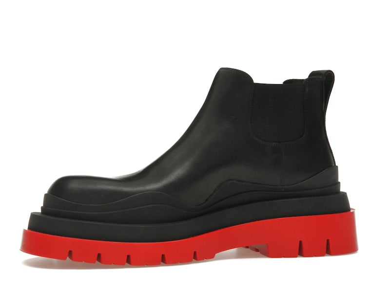 Bottega Veneta Tire Ankle Chelsea Boot Black Red (Women's)