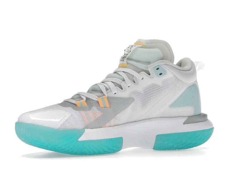 Jordan Zion 1 White Dynamic Turquoise