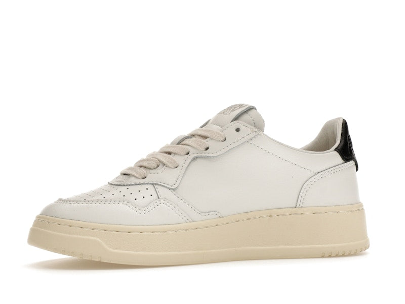 Autry Medalist Leather Low White Black Tab (Women's)