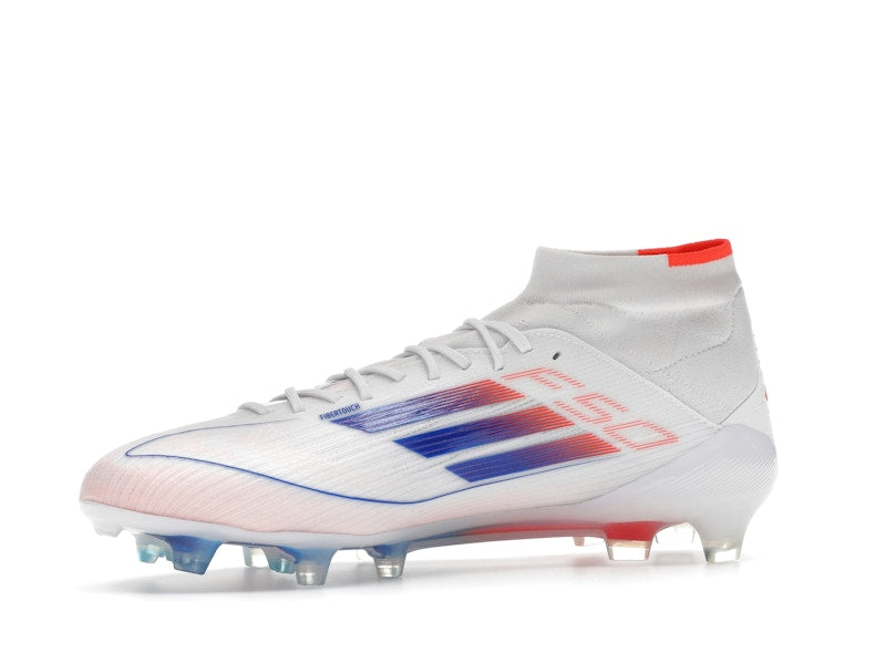 adidas F50 Elite Mid FG Cloud White Lucid Blue Solar Red (Women's)