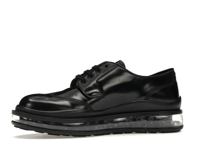 Prada Lace-Up Derby Black Brushed Leather