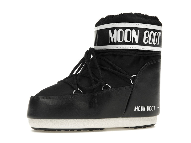 Moon Boot Icon Low Nylon Boot Black White