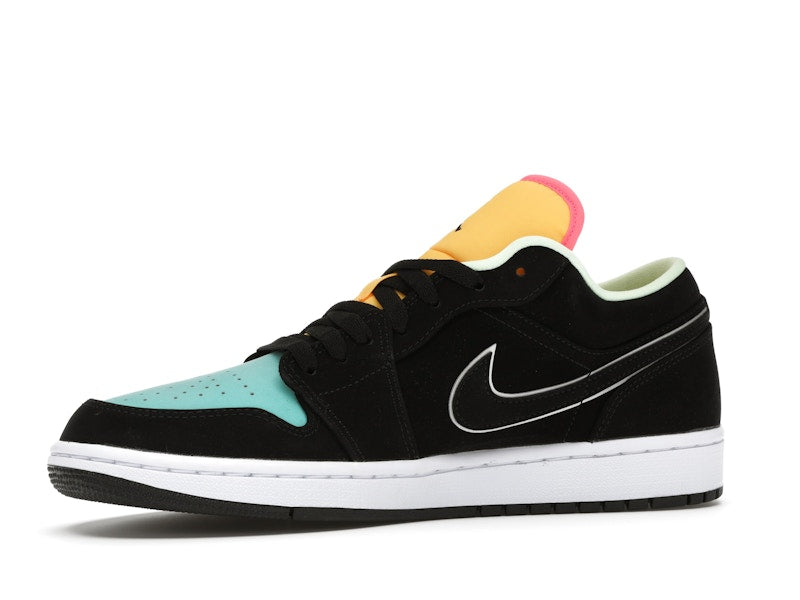 Jordan 1 Low Black Aurora Green Laser Orange