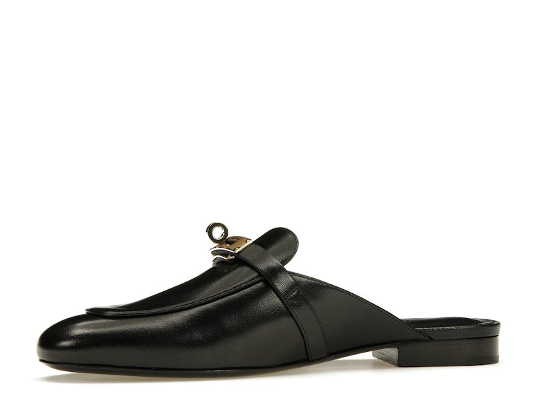 Hermes Oz Mule Noir Goatskin Leather
