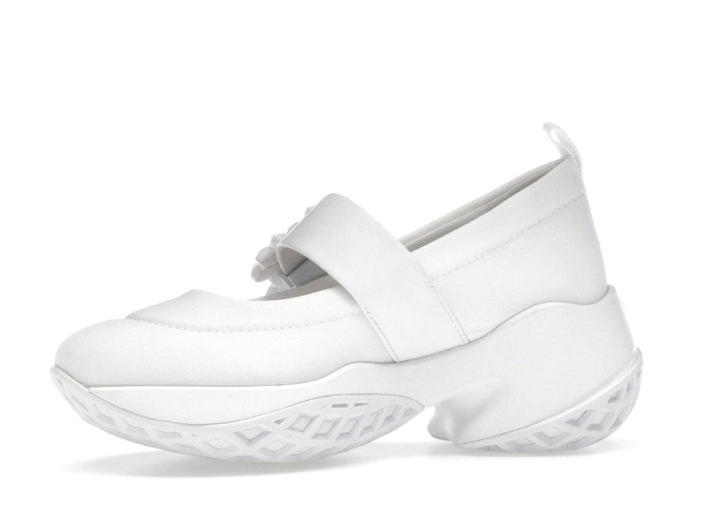 Roger Vivier Viv' Run Babies White Crystal Buckle (Women's)