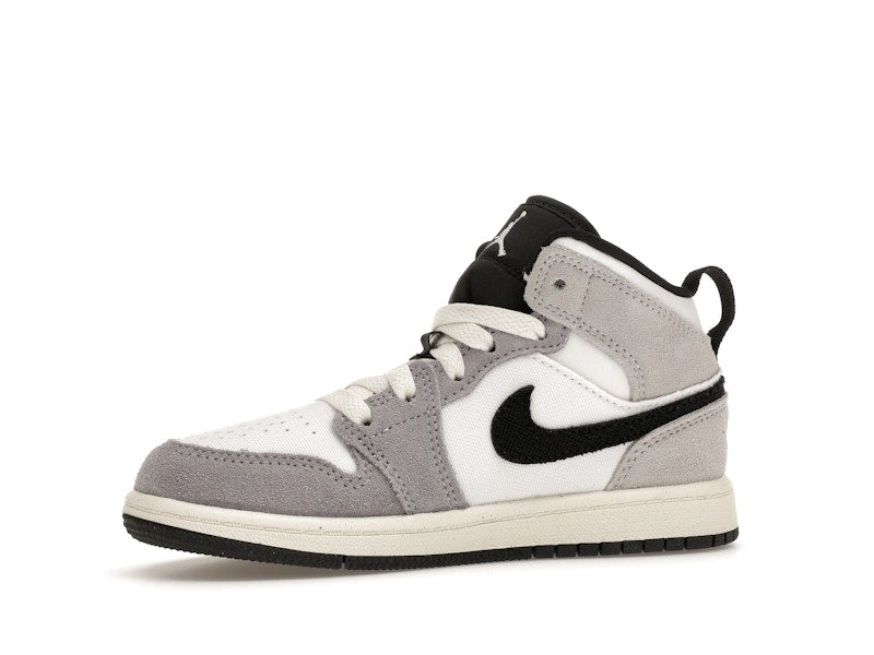 Jordan 1 Mid SE Craft White Cement Grey Black (PS)