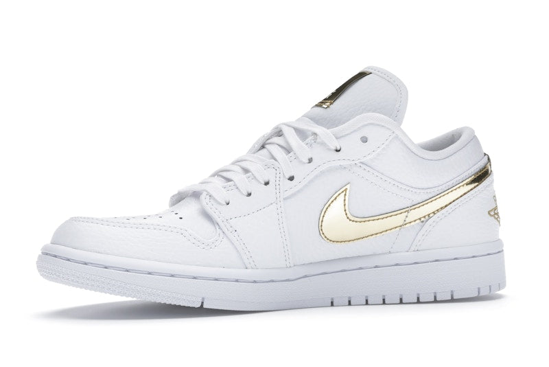 Jordan 1 Low White Metallic Gold (Women's)