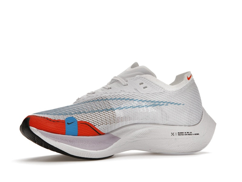 Nike ZoomX Vaporfly Next% 2 White Laser Blue Rush Orange