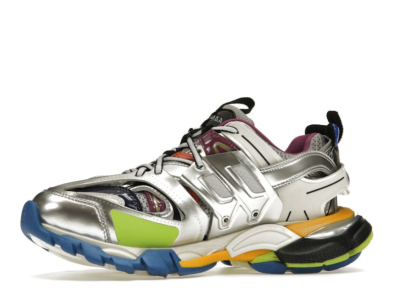 Balenciaga Track Leather Free White Silver Multi