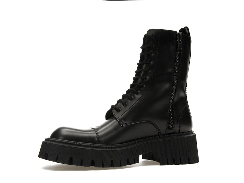 Balenciaga Tractor 20mm Zip Up Boot Black