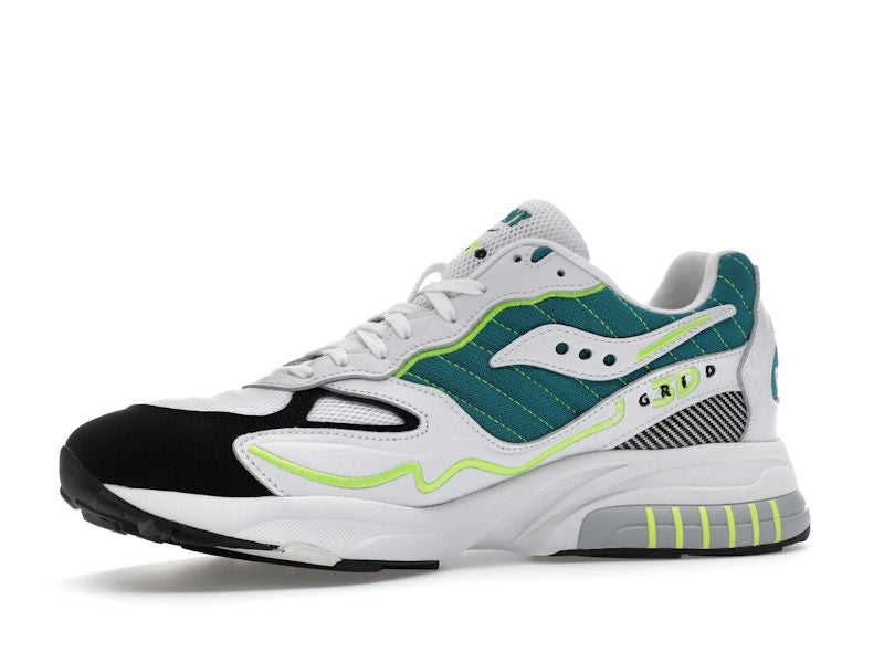 Saucony 3D Grid Hurricane White Green Lime