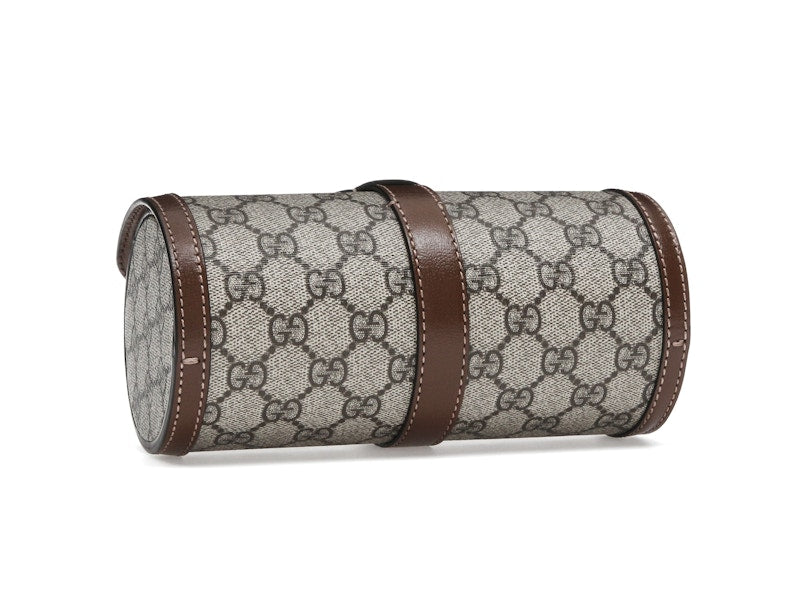 Gucci Supreme Monogram Watch Role Bag Brown