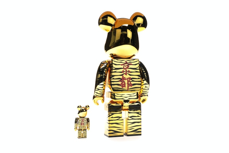 Bearbrick x Tyga x Hajime Sorayama 100% & 400% Set Gold