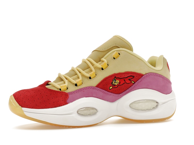 Reebok Question Low BBC Ice Cream Running Dog Yellow Red