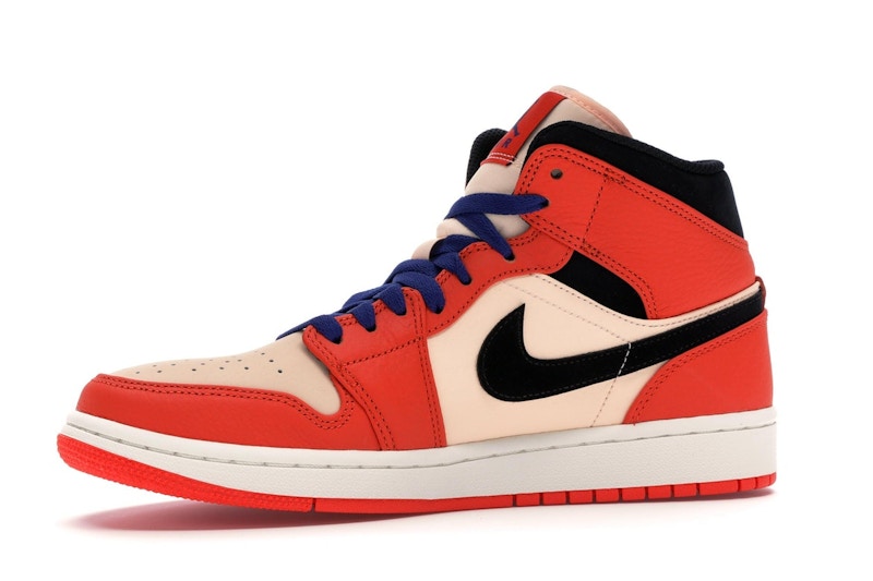 Jordan 1 Mid Team Orange Black