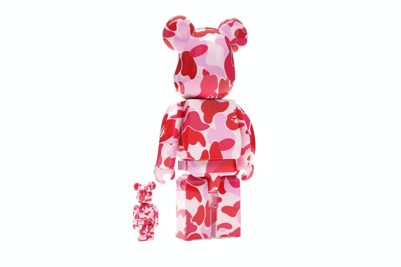 Bearbrick A Bathing Ape ABC Camo 100% & 400% Set Pink
