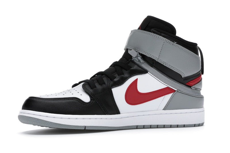 Jordan 1 High FlyEase Black Particle Grey Gym Red