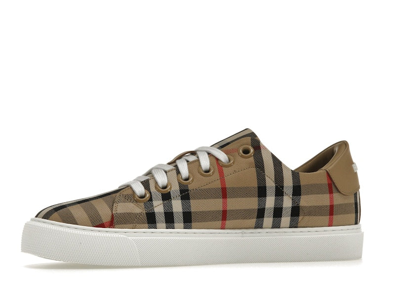 Burberry Vintage Check and Leather Sneakers Archive Beige Check Toe (Women's)