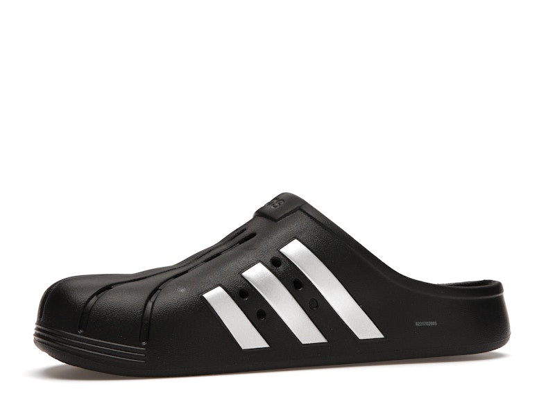adidas Adilette Clog Black Silver
