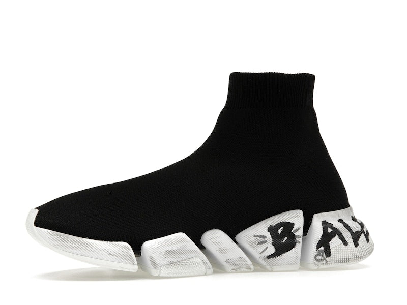 Balenciaga Speed 2.0 Graffiti Recycled Knit Black (Women's)