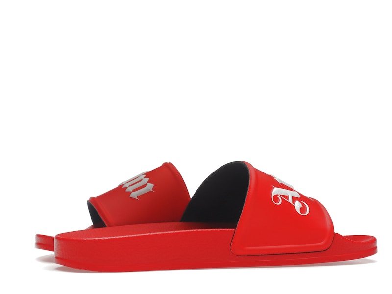 Palm Angels Pool Slides Red White