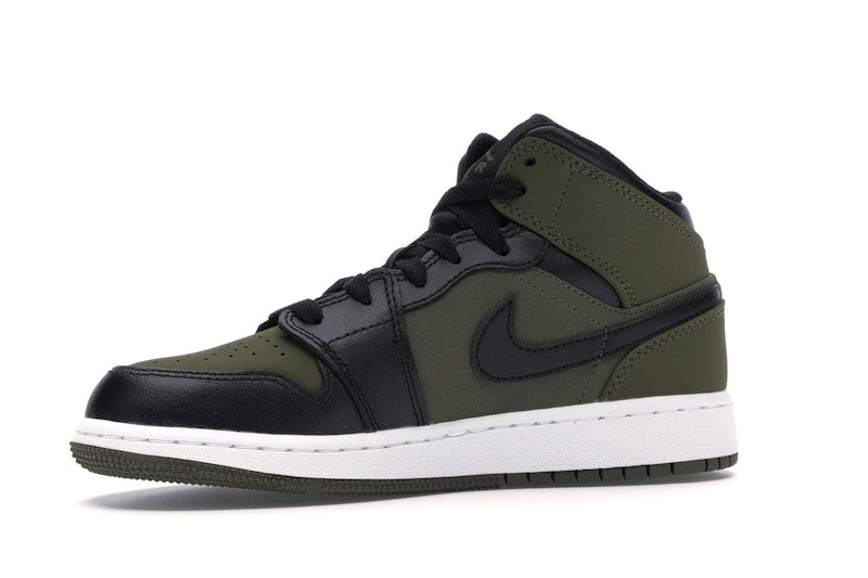 Jordan 1 Mid Olive Canvas Black (GS)