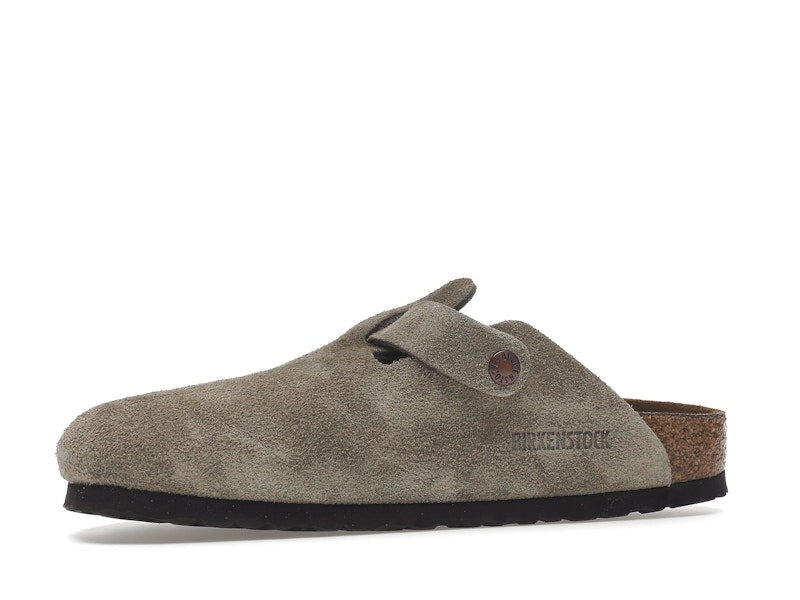 Birkenstock Boston Soft Footbed Suede Taupe (Narrow Fit)