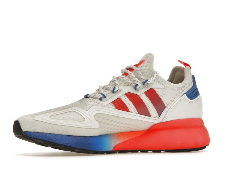 adidas ZX 2K Boost White Solar Red Blue
