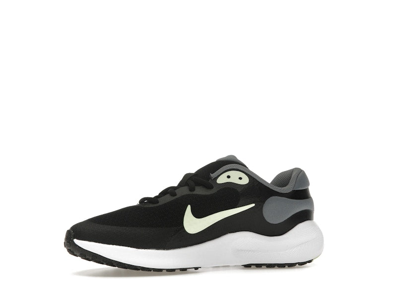 Nike Revolution 7 Black Smoke Grey White Barely Volt (GS)