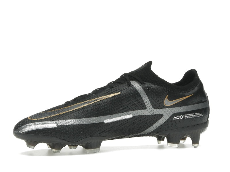 Nike Phantom GT2 Elite FG Black Metallic Dark Grey Metallic Gold