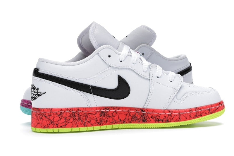 Jordan 1 Low Multi-Color Midsoles White (GS)