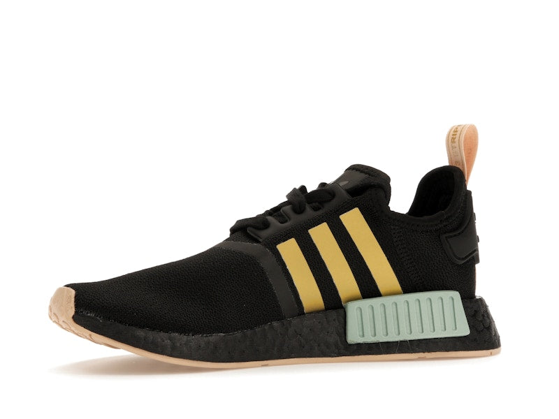 adidas NMD R1 Black Gold Metallic Halo Amber (Women's)