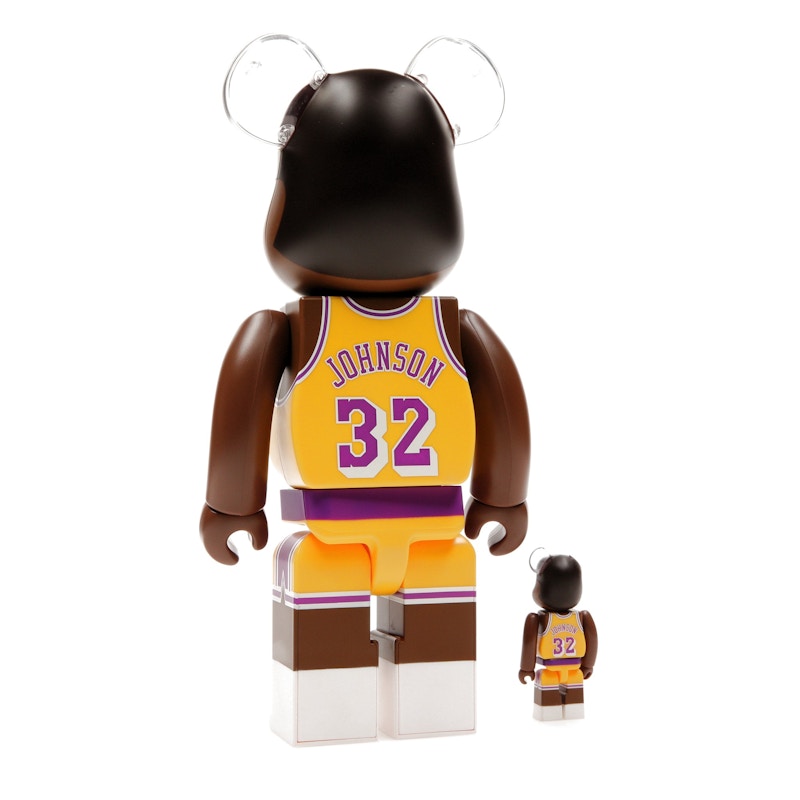 Bearbrick NBA Magic Johnson (Los Angeles Lakers) 100% & 400% Set