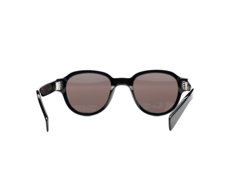 Saint Laurent Round-Frame Acetate Sunglasses Black/Black/Black (SL546-30013743-001)