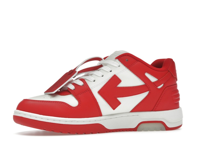 OFF-WHITE Out Of Office OOO Low Tops Red White
