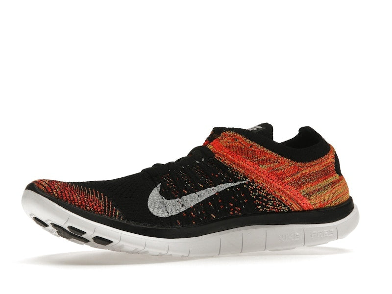 Nike Free Flyknit 4.0 Black Volt Bright Crimson