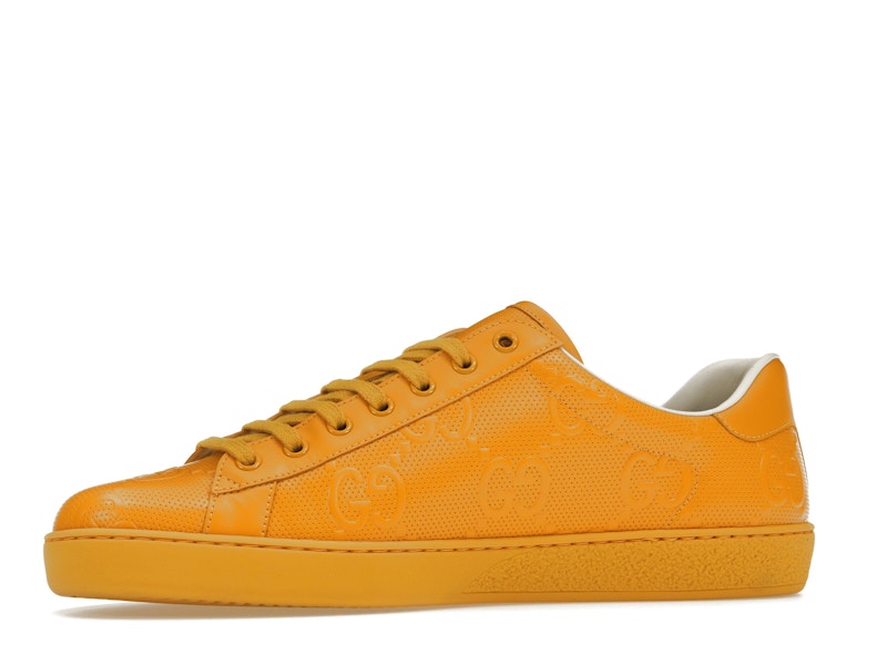 Gucci Ace GG Embossed Yellow