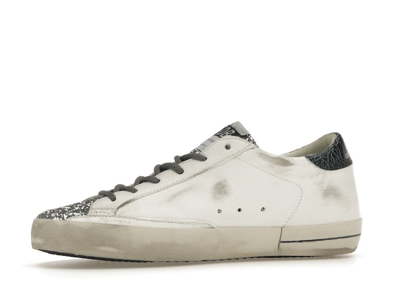 Golden Goose Super-Star Glitter Cream Silver (Women's)