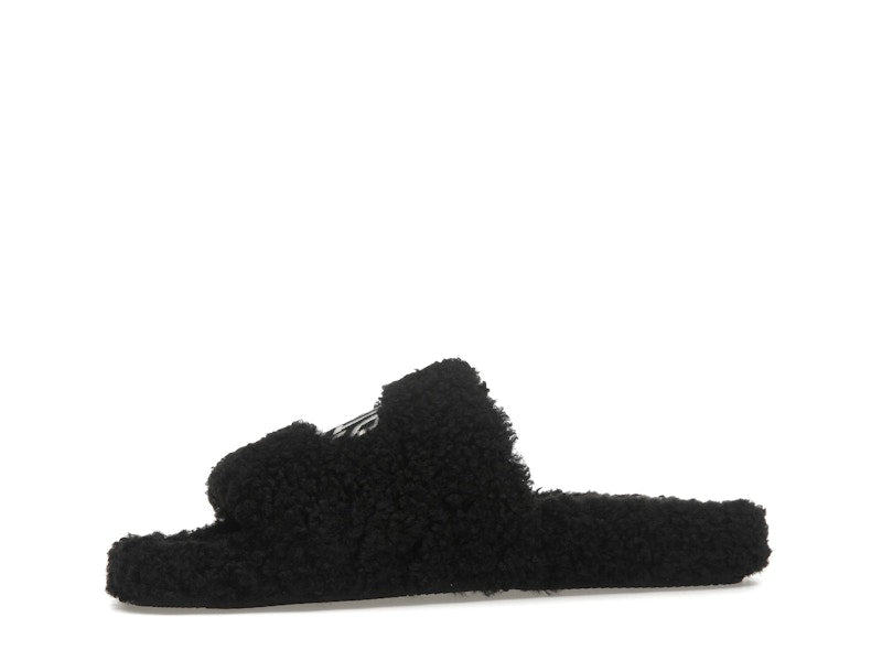 Balenciaga Paris Furry Slide Black (Women's)
