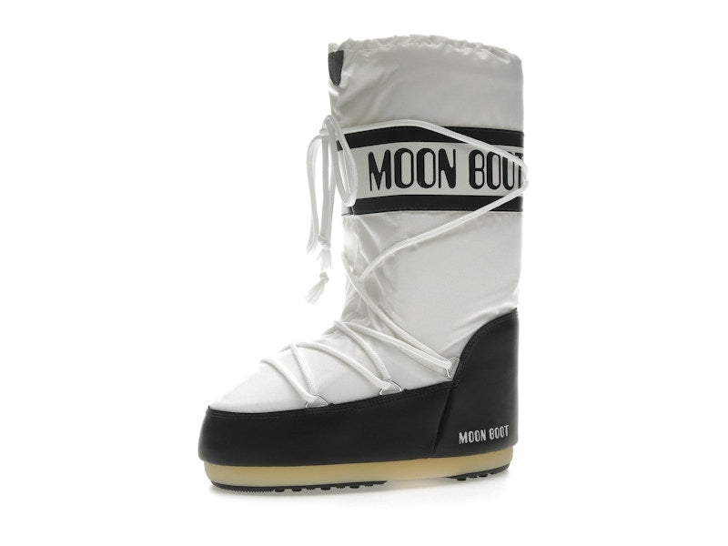 Moon Boot Icon Nylon Boot Black White