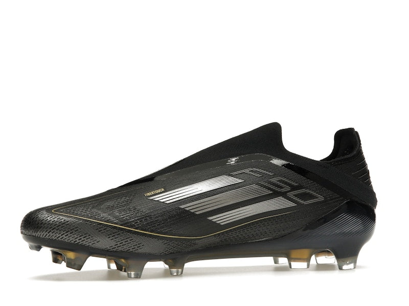adidas F50 Elite Laceless FG Core Black Iron Metallic Gold Metallic