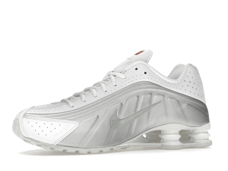 Nike Shox R4 White Bright Crimson Metallic Silver