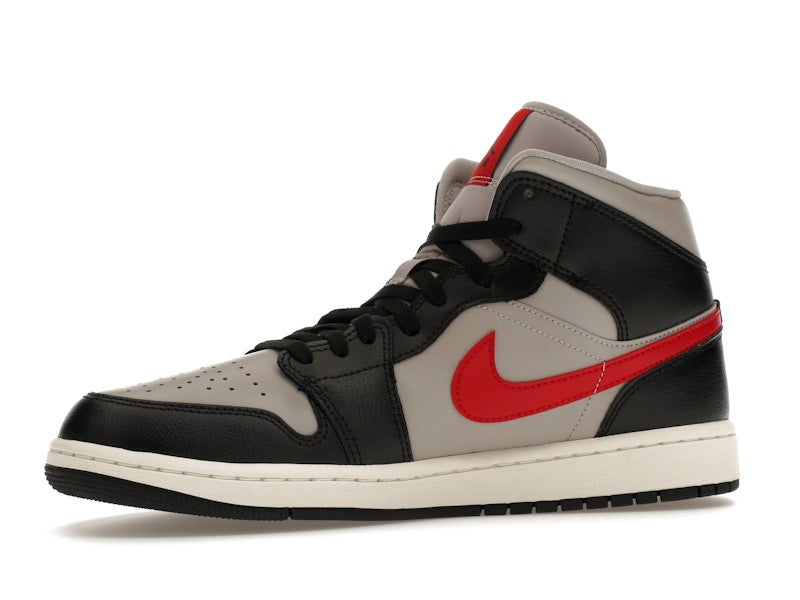 Jordan 1 Mid Black College Grey Gym Red (Women's)