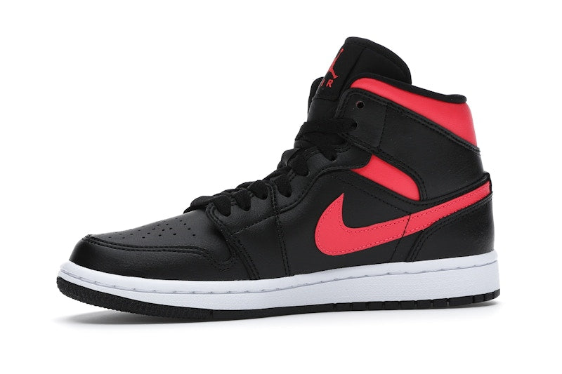 Jordan 1 Mid Black Siren Red (Women's)